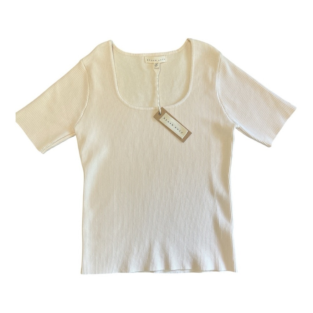 Blush Noir Ribbed Beige Top